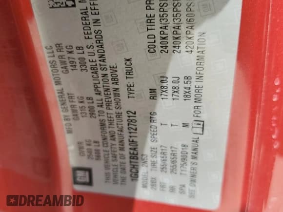 ✅ 2015 Chevrolet Colorado 4WD LT • VIN: 1GCHTBEA0F1127812 • Лот: 70855654. Опубликован ранее на Copart с пробегом 129 204 миль. Бесплатный доступ к архиву аукционных продаж из США и подробный отчёт об истории автомобиля на DreamBid. Изображение 12.