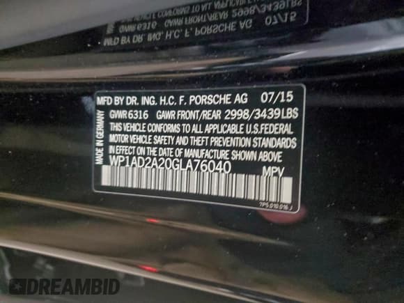 ✅ 2016 Porsche Cayenne GTS • VIN: WP1AD2A20GLA76040 • Lot: 94753685. Wystawiony na Copart z przebiegiem 75 632 mil. Bezpłatny archiwum sprzedaży aukcyjnych z USA i szczegółowy raport historii pojazdu na DreamBid. Zdjęcie 13.