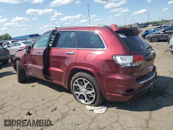 ✅ 2019 Jeep Grand Cherokee Overland • VIN: 1C4RJFCGXKC533121 • Lot: 71396005. Listed on Copart with 62,118 mi. Free auction sales archive from the USA and detailed vehicle history report at DreamBid. Image 2.