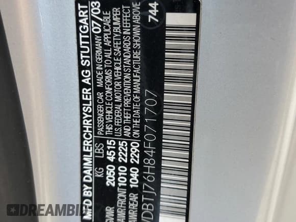 ✅ 2004 Mercedes-Benz CLK 55 AMG • VIN: WDBTJ76H84F071707 • Lot: 68618494. Wystawiony na Copart z przebiegiem 120 068 mil. Bezpłatny archiwum sprzedaży aukcyjnych z USA i szczegółowy raport historii pojazdu na DreamBid. Zdjęcie 12.