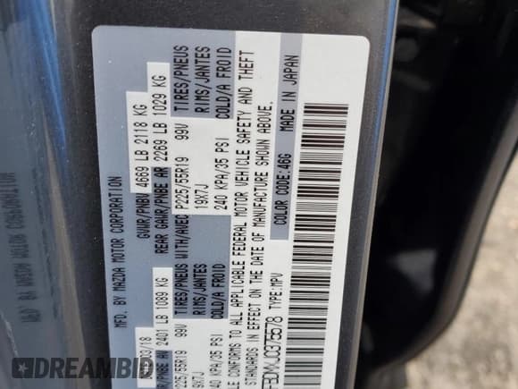 ✅ 2018 Mazda CX-5 Grand Touring • VIN: JM3KFBDMXJ0375578 • Lot: 89924145. Listed on Copart with 74,460 mi. Free auction sales archive from the USA and detailed vehicle history report at DreamBid. Image 13.