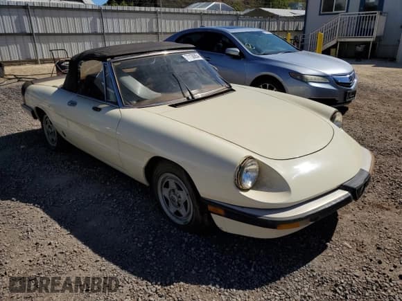 ✅ 1983 Alfa Romeo Spider Veloce • VIN: ZARBA5419D1016371 • Лот: 71136854. Опубликован ранее на Copart с пробегом 78 432 миль. Бесплатный доступ к архиву аукционных продаж из США и подробный отчёт об истории автомобиля на DreamBid. Изображение 4.