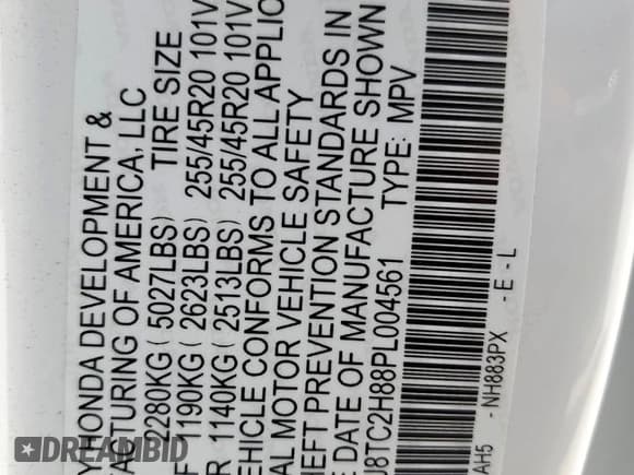 ✅ 2023 Acura RDX Advance • VIN: 5J8TC2H88PL004561 • Lot: 62404035. Wystawiony na Copart z przebiegiem 38 397 mil. Bezpłatny archiwum sprzedaży aukcyjnych z USA i szczegółowy raport historii pojazdu na DreamBid. Zdjęcie 13.