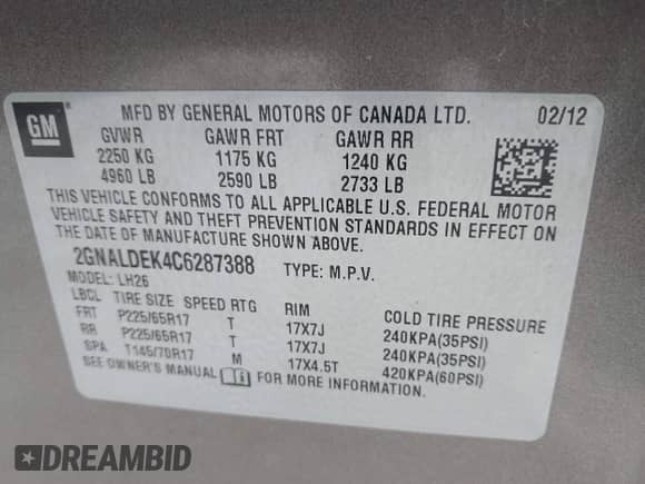 2012 Chevrolet Equinox 1LT с VIN 2GNALDEK4C6287388, выставлен на аукционе IAAI как лот 43572504 с пробегом 136 224 миль миль и . История ставок и продаж доступна на DreamBid. Изображение 9.