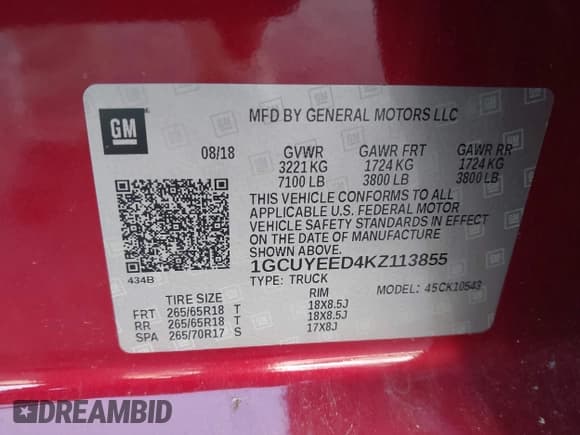 ✅ 2019 Chevrolet Silverado 1500 RST • VIN: 1GCUYEED4KZ113855 • Lot: 42568253. Wystawiony na IAAI z przebiegiem 173 168 mil. Bezpłatny archiwum sprzedaży aukcyjnych z USA i szczegółowy raport historii pojazdu na DreamBid. Zdjęcie 9.