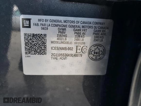 ✅ 2019 Chevrolet Impala Premier • VIN: 2G1105S36K9148079 • Лот: 78515264. Опубликован ранее на Copart с пробегом 111 538 миль. Бесплатный доступ к архиву аукционных продаж из США и подробный отчёт об истории автомобиля на DreamBid. Изображение 13.