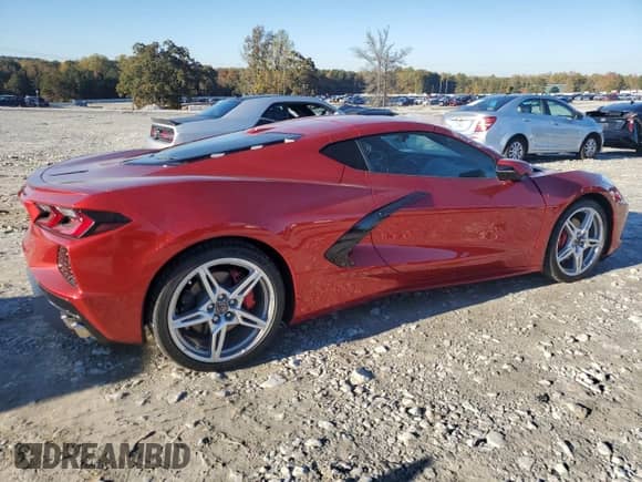 2025 Chevrolet Corvette 2LT with VIN 1G1YB2D49S5106032, listed as a Copart auction lot 90788015 with 5,267 mi miles and Salvage title. Bid and sale history available at DreamBid. Image 3.