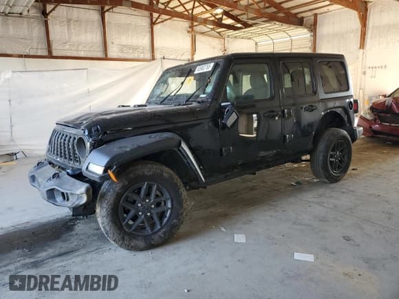 ✅ 2024 Jeep Wrangler Sport S • VIN: 1C4PJXDG0RW284669 • Lot: 65982765. Listed on Copart with 17,194 mi. Free auction sales archive from the USA and detailed vehicle history report at DreamBid. Image 1.