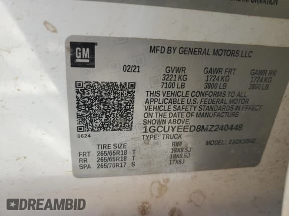 ✅ 2021 Chevrolet Silverado 1500 RST • VIN: 1GCUYEED8MZ240448 • Lot: 76653954. Wystawiony na Copart z przebiegiem 82 930 mil. Bezpłatny archiwum sprzedaży aukcyjnych z USA i szczegółowy raport historii pojazdu na DreamBid. Zdjęcie 13.