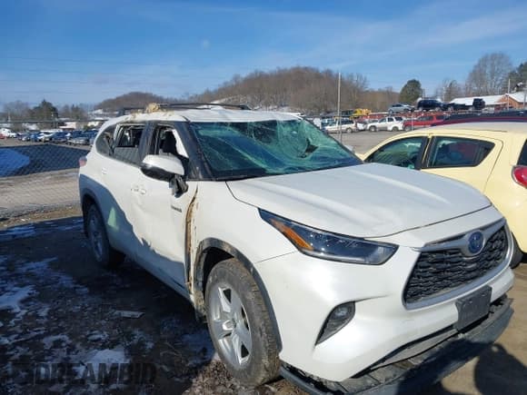 ✅ 2021 Toyota Highlander Hybrid LE • VIN: 5TDZARAH3MS507748 • Lot: 41580735. Listed on IAAI with 52,696 mi. Free auction sales archive from the USA and detailed vehicle history report at DreamBid. Image 6.