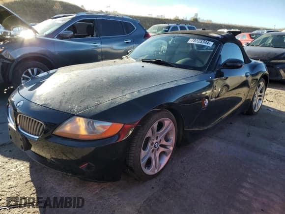 ✅ 2003 BMW Z4 3.0i • VIN: 4USBT53443LU01883 • Лот: 79225344. Опубликован ранее на Copart с пробегом 86 291 миль. Бесплатный доступ к архиву аукционных продаж из США и подробный отчёт об истории автомобиля на DreamBid. Изображение 1.