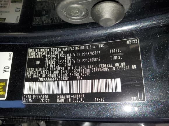 ✅ 2022 Toyota Corolla Cross L • VIN: 7MUAAAAG6NV009301 • Lot: 81000725. Listed on Copart with 51,545 mi. Free auction sales archive from the USA and detailed vehicle history report at DreamBid. Image 13.