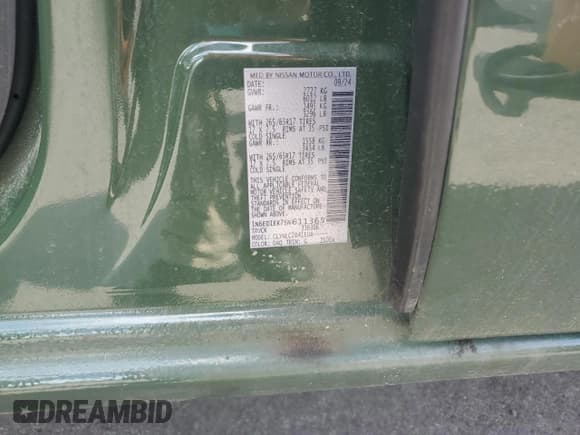 ✅ 2025 Nissan Frontier SV • VIN: 1N6ED1EK7SN611365 • Лот: 60749495. Опубликован ранее на Copart с пробегом 6 332 миль. Бесплатный доступ к архиву аукционных продаж из США и подробный отчёт об истории автомобиля на DreamBid. Изображение 12.