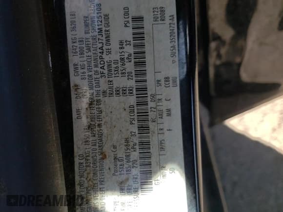 ✅ 2018 Ford Fiesta S • VIN: 3FADP4AJ7JM125108 • Lot: 81808945. Listed on Copart with 107,315 mi. Free auction sales archive from the USA and detailed vehicle history report at DreamBid. Image 12.