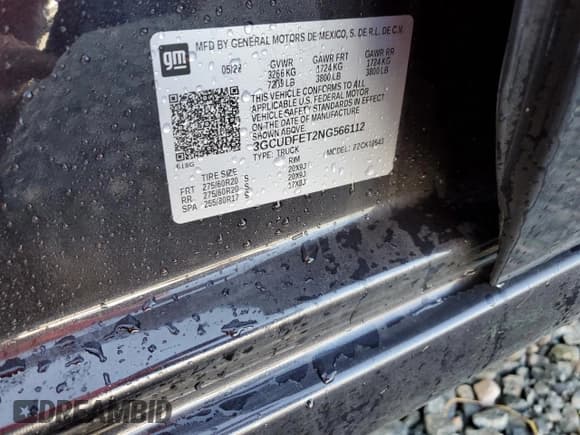 ✅ 2022 Chevrolet Silverado 1500 LT Trail Boss • VIN: 3GCUDFET2NG566112 • Lot: 56796405. Wystawiony na Copart z przebiegiem 27 750 mil. Bezpłatny archiwum sprzedaży aukcyjnych z USA i szczegółowy raport historii pojazdu na DreamBid. Zdjęcie 12.