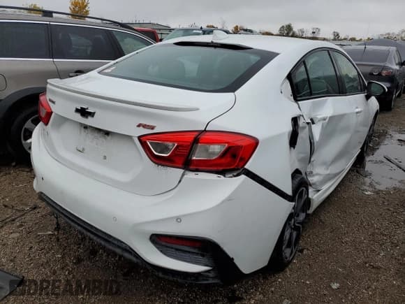 ✅ 2019 Chevrolet Cruze LT • VIN: 1G1BE5SM7K7137902 • Lot: 62453212. Listed on Copart with Not provided. Free auction sales archive from the USA and detailed vehicle history report at DreamBid. Image 4.