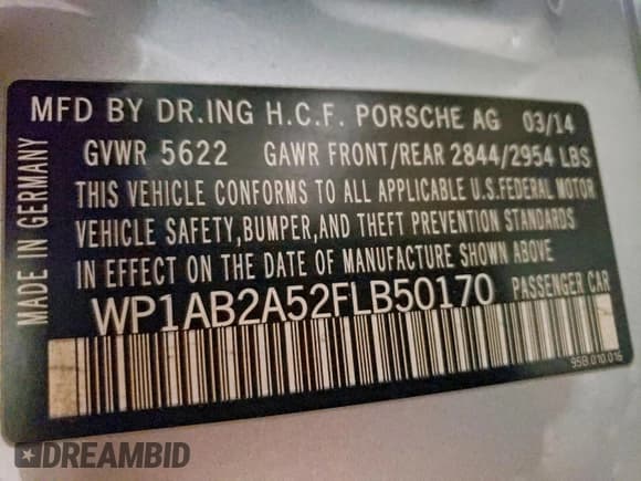 ✅ 2015 Porsche Macan S • VIN: WP1AB2A52FLB50170 • Лот: 96617945. Опубликован ранее на Copart с пробегом 115 423 миль. Бесплатный доступ к архиву аукционных продаж из США и подробный отчёт об истории автомобиля на DreamBid. Изображение 13.