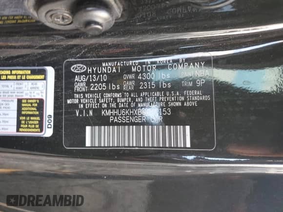 2011 Hyundai Genesis Coupe R-Spec с VIN KMHHU6KHXBU047153, выставлен на аукционе Copart как лот 80863355 с пробегом 99 016 миль миль и Списание • Salvage title. История ставок и продаж доступна на DreamBid. Изображение 12.