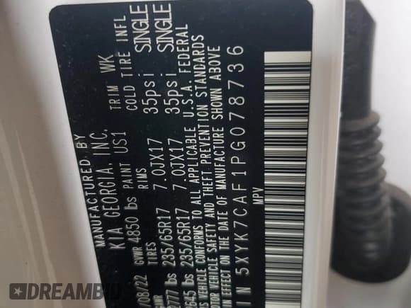 ✅ 2023 Kia Sportage X-Pro Prestige • VIN: 5XYK7CAF1PG078736 • Lot: 81306795. Wystawiony na Copart z przebiegiem 38 152 mil. Bezpłatny archiwum sprzedaży aukcyjnych z USA i szczegółowy raport historii pojazdu na DreamBid. Zdjęcie 12.