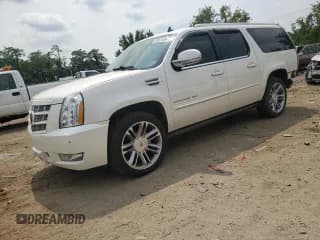 ✅ 2014 Cadillac Escalade ESV Premium • VIN: 1GYS4JEF3ER158572 • Lot: 59661655. Listed on Copart with 157,180 mi. Free auction sales archive from the USA and detailed vehicle history report at DreamBid. Image 1.