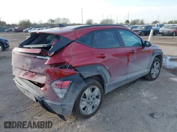 2025 Hyundai Kona SEL with VIN KM8HBCAB6SU199321, listed as a IAAI auction lot 41698781 with 13,783 mi miles and . Bid and sale history available at DreamBid. Image 4.