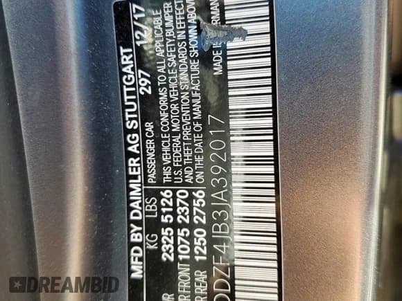 ✅ 2018 Mercedes-Benz E 300 • VIN: WDDZF4JB3JA392017 • Lot: 91405965. Listed on Copart with 105,070 mi. Free auction sales archive from the USA and detailed vehicle history report at DreamBid. Image 12.