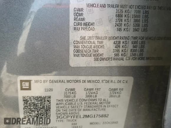 ✅ 2021 Chevrolet Silverado 1500 LT Trail Boss • VIN: 3GCPYFEL2MG175882 • Lot: 65164364. Wystawiony na Copart z przebiegiem 65 984 mil. Bezpłatny archiwum sprzedaży aukcyjnych z USA i szczegółowy raport historii pojazdu na DreamBid. Zdjęcie 12.