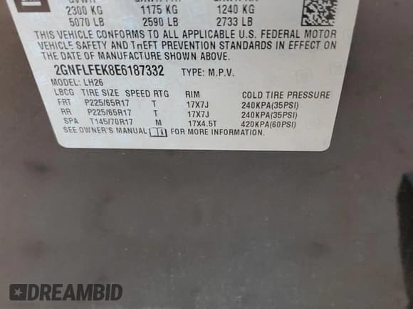 ✅ 2014 Chevrolet Equinox LT • VIN: 2GNFLFEK8E6187332 • Лот: 82292725. Опубликован ранее на Copart с пробегом 153 675 миль. Бесплатный доступ к архиву аукционных продаж из США и подробный отчёт об истории автомобиля на DreamBid. Изображение 12.