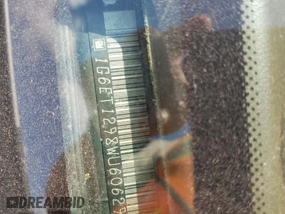 ✅ 1998 Cadillac Eldorado Touring • VIN: 1G6ET1298WU606293 • Lot: 68511745. Listed on Copart with 48,592 mi. Free auction sales archive from the USA and detailed vehicle history report at DreamBid. Image 12.