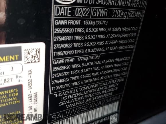 ✅ 2022 Land Rover Range Rover Sport Autobiography • VIN: SALWV2SEXNA234964 • Lot: 80080064. Wystawiony na Copart z przebiegiem 29 422 mil. Bezpłatny archiwum sprzedaży aukcyjnych z USA i szczegółowy raport historii pojazdu na DreamBid. Zdjęcie 14.