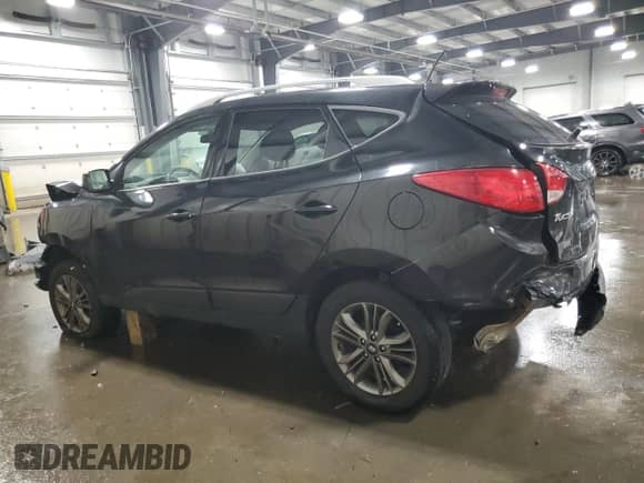 2014 Hyundai Tucson SE z VIN KM8JUCAG8EU828394, wystawiony jako Copart lot #63650005 z przebiegiem 141 656 mil mil oraz Szkoda całkowita • Salvage title. Historia ofert i sprzedaży dostępna na DreamBid. Obrazek 2.