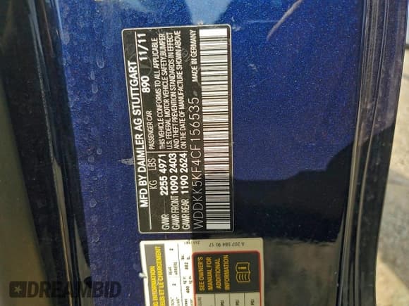 ✅ 2012 Mercedes-Benz E 350 • VIN: WDDKK5KF4CF156535 • Lot: 95341695. Wystawiony na Copart z przebiegiem 154 148 mil. Bezpłatny archiwum sprzedaży aukcyjnych z USA i szczegółowy raport historii pojazdu na DreamBid. Zdjęcie 12.