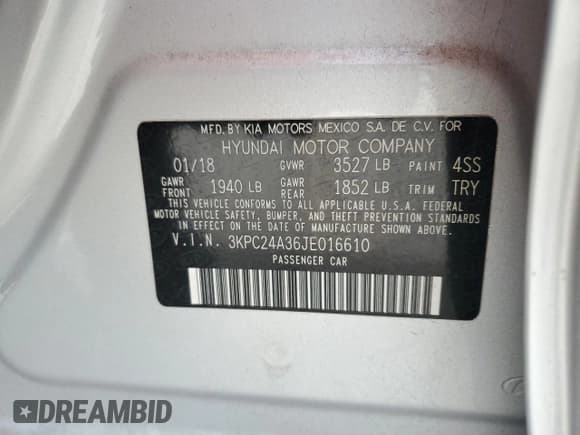 ✅ 2018 Hyundai Accent SE • VIN: 3KPC24A36JE016610 • Лот: 45656475. Опубликован ранее на Copart с пробегом 75 912 миль. Бесплатный доступ к архиву аукционных продаж из США и подробный отчёт об истории автомобиля на DreamBid. Изображение 14.