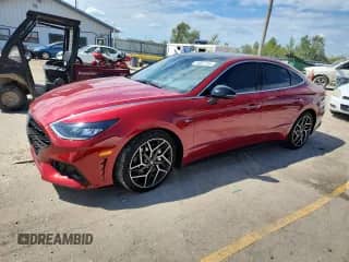 2023 Hyundai Sonata N Line with VIN KMHL14JC2PA288615, listed as a Copart auction lot 70557785 with 27,885 mi miles and Salvage title. Bid and sale history available at DreamBid. Image 1.