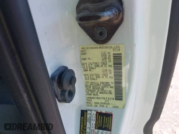 ✅ 2014 Nissan Frontier S • VIN: 1N6BD0CT8EN767329 • Lot: 43012470. Listed on IAAI with 172,575 mi miles. Access the free auction sales archive from the USA and view a detailed vehicle history report at DreamBid. Image 9.