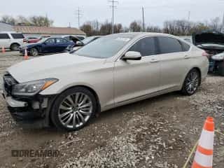 2015 Hyundai Genesis 5.0L z VIN KMHGN4JF5FU062856, wystawiony jako Copart lot #80425764 z przebiegiem 131 067 mil mil oraz Szkoda całkowita • Salvage title. Historia ofert i sprzedaży dostępna na DreamBid. Obrazek 1.