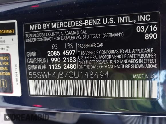 ✅ 2016 Mercedes-Benz C 300 • VIN: 55SWF4JB7GU148494 • Lot: 42554710. Wystawiony na IAAI z przebiegiem 136 882 mil. Bezpłatny archiwum sprzedaży aukcyjnych z USA i szczegółowy raport historii pojazdu na DreamBid. Zdjęcie 9.