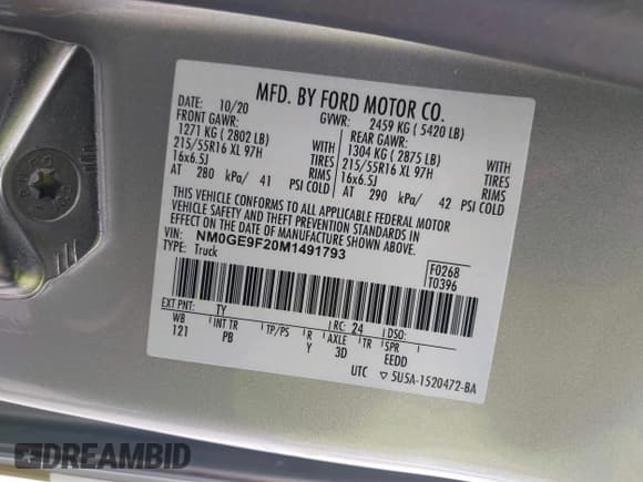 ✅ 2021 Ford Transit Connect XLT • VIN: NM0GE9F20M1491793 • Lot: 42487748. Listed on IAAI with 130,595 mi. Free auction sales archive from the USA and detailed vehicle history report at DreamBid. Image 9.