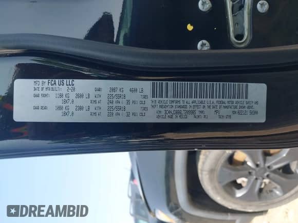 2020 Jeep Compass Latitude z VIN 3C4NJDBB6LT209985, wystawiony jako IAAI lot #42370439 z przebiegiem 38 089 mil mil oraz . Historia ofert i sprzedaży dostępna na DreamBid. Obrazek 9.