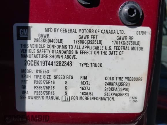 ✅ 2004 Chevrolet Silverado 1500 Z71 • VIN: 2GCEK19T441282348 • Лот: 43528812. Опубликован ранее на IAAI с пробегом 128 913 миль. Бесплатный доступ к архиву аукционных продаж из США и подробный отчёт об истории автомобиля на DreamBid. Изображение 9.