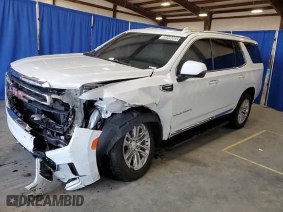 ✅ 2023 GMC Yukon SLT • VIN: 1GKS2BKTXPR468852 • Lot: 88049305. Listed on Copart with 26,851 mi. Free auction sales archive from the USA and detailed vehicle history report at DreamBid. Image 1.