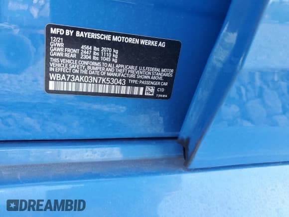 ✅ 2022 BMW 2 Series 228i xDrive • VIN: WBA73AK03N7K53043 • Lot: 51835665. Wystawiony na Copart z przebiegiem 12 004 mil. Bezpłatny archiwum sprzedaży aukcyjnych z USA i szczegółowy raport historii pojazdu na DreamBid. Zdjęcie 13.