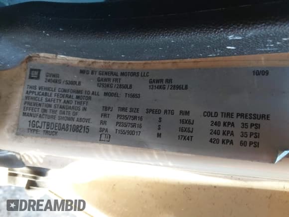 ✅ 2010 Chevrolet Colorado • VIN: 1GCJTBDE0A8108215 • Лот: 43452441. Опубликован ранее на IAAI с пробегом 91 646 миль. Бесплатный доступ к архиву аукционных продаж из США и подробный отчёт об истории автомобиля на DreamBid. Изображение 9.