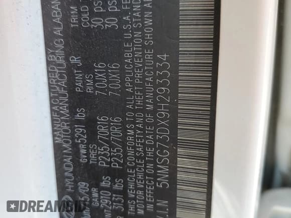 ✅ 2009 Hyundai Santa Fe GLS • VIN: 5NMSG73DX9H293334 • Лот: 65817724. Опубликован ранее на Copart с пробегом 183 821 миль. Бесплатный доступ к архиву аукционных продаж из США и подробный отчёт об истории автомобиля на DreamBid. Изображение 13.