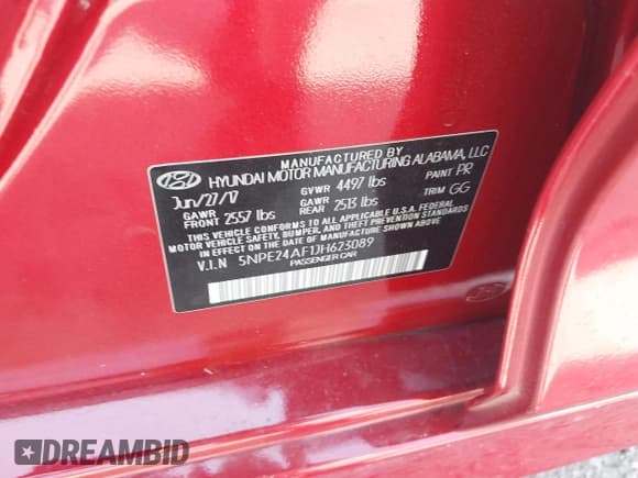 ✅ 2018 Hyundai Sonata SE • VIN: 5NPE24AF1JH623089 • Лот: 43503245. Опубликован ранее на IAAI с пробегом 57 077 миль. Бесплатный доступ к архиву аукционных продаж из США и подробный отчёт об истории автомобиля на DreamBid. Изображение 9.