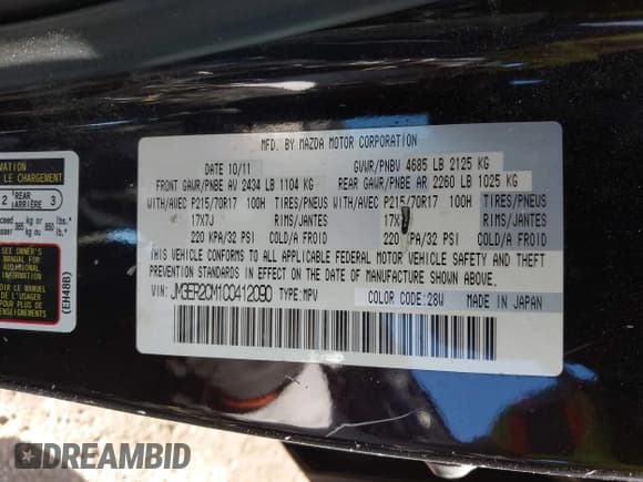 ✅ 2012 Mazda CX-7 i Touring • VIN: JM3ER2CM1C0412090 • Lot: 43807986. Wystawiony na IAAI z przebiegiem 133 874 mil. Bezpłatny archiwum sprzedaży aukcyjnych z USA i szczegółowy raport historii pojazdu na DreamBid. Zdjęcie 9.