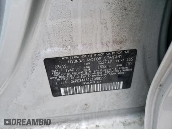 ✅ 2020 Hyundai Accent SE • VIN: 3KPC24A61LE099599 • Лот: 42775555. Опубликован ранее на Copart с пробегом 52 252 миль. Бесплатный доступ к архиву аукционных продаж из США и подробный отчёт об истории автомобиля на DreamBid. Изображение 13.