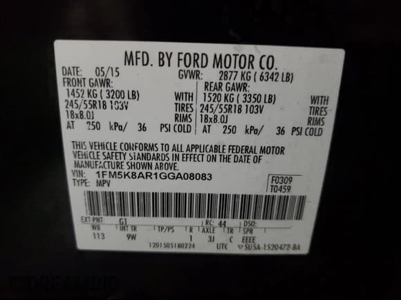 ✅ 2016 Ford Police Interceptor Utility • VIN: 1FM5K8AR1GGA08083 • Лот: 93218795. Опубликован ранее на Copart с пробегом 302 954 миль. Бесплатный доступ к архиву аукционных продаж из США и подробный отчёт об истории автомобиля на DreamBid. Изображение 13.