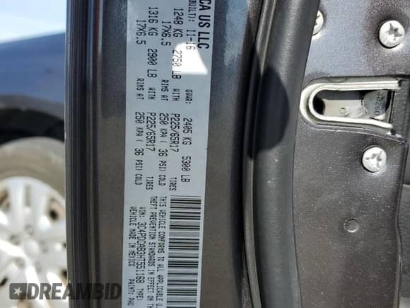 2017 Dodge Journey SE with VIN 3C4PDCAB3HT551168, listed as a Copart auction lot 71287445 with 148,553 mi miles and Salvage title. Bid and sale history available at DreamBid. Image 13.