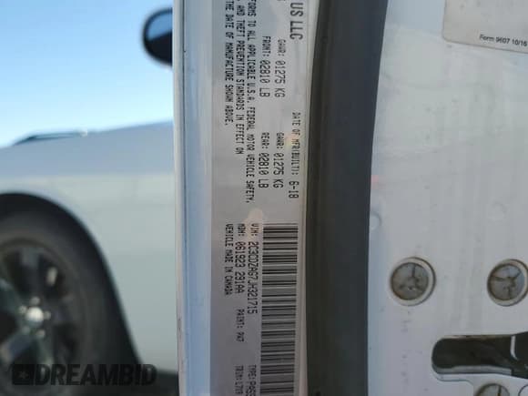 ✅ 2018 Dodge Challenger SXT • VIN: 2C3CDZAG7JH321715 • Лот: 85930925. Опубликован ранее на Copart с пробегом 152 010 миль. Бесплатный доступ к архиву аукционных продаж из США и подробный отчёт об истории автомобиля на DreamBid. Изображение 12.